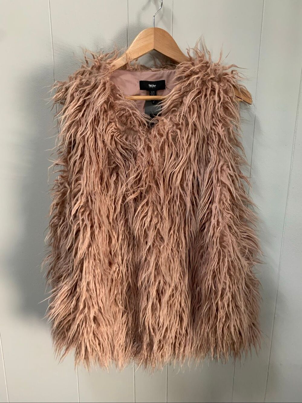 NWT Mossimo Faux Fur Desert Clay Color Vest XL